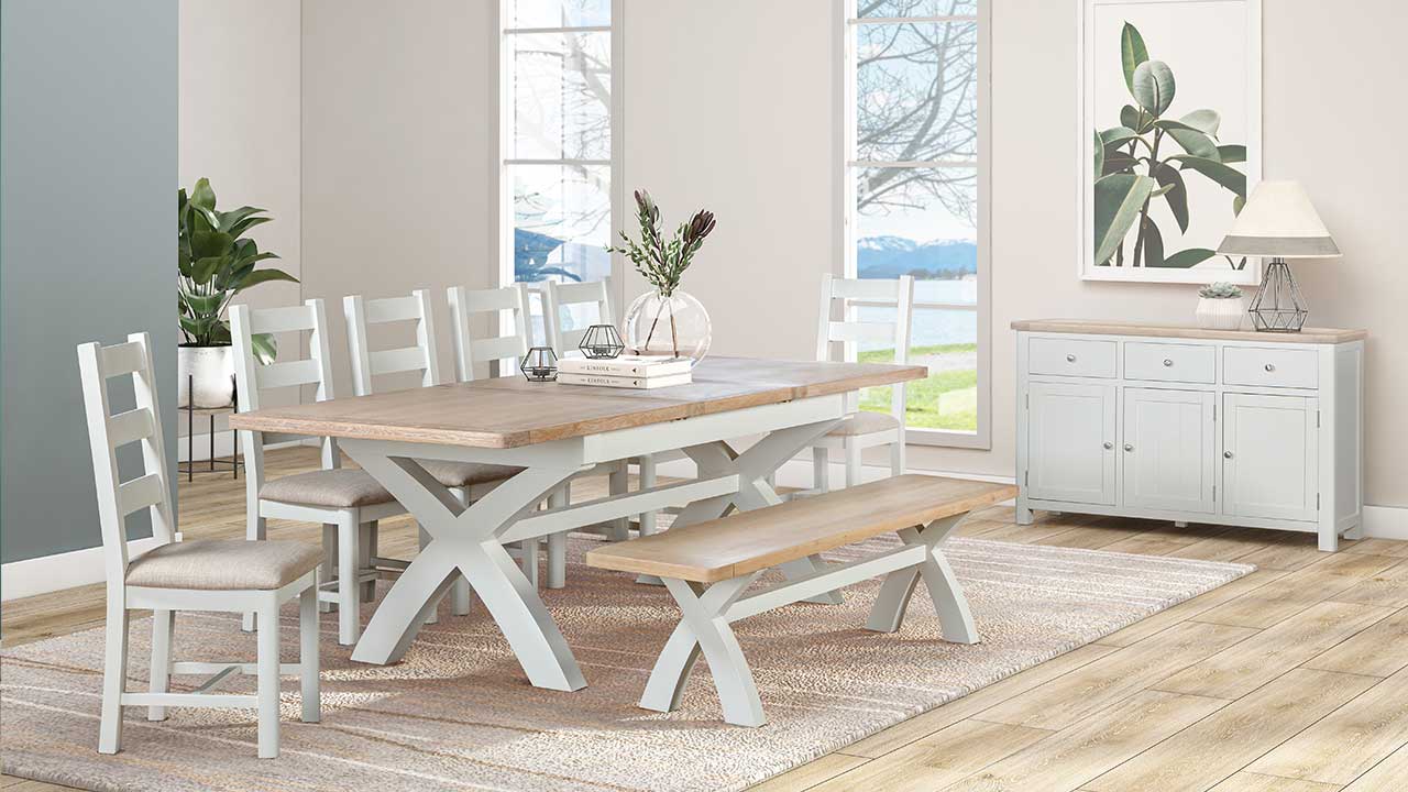Carrington Oak Furniture Painted in Off White Carrington Oak Furniture Painted in Off White
