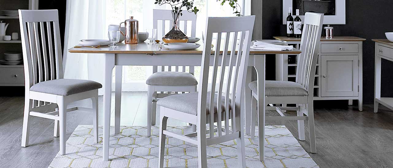 Oak Dining Tables Solid, Small Extendable Dining Table And Chairs White