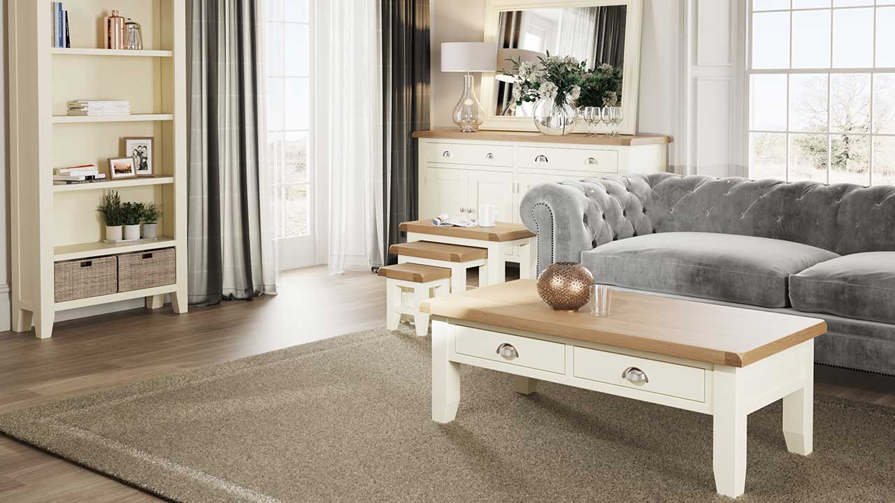 Florence Oak Furniture in White Painted Florence Oak Furniture in White Painted