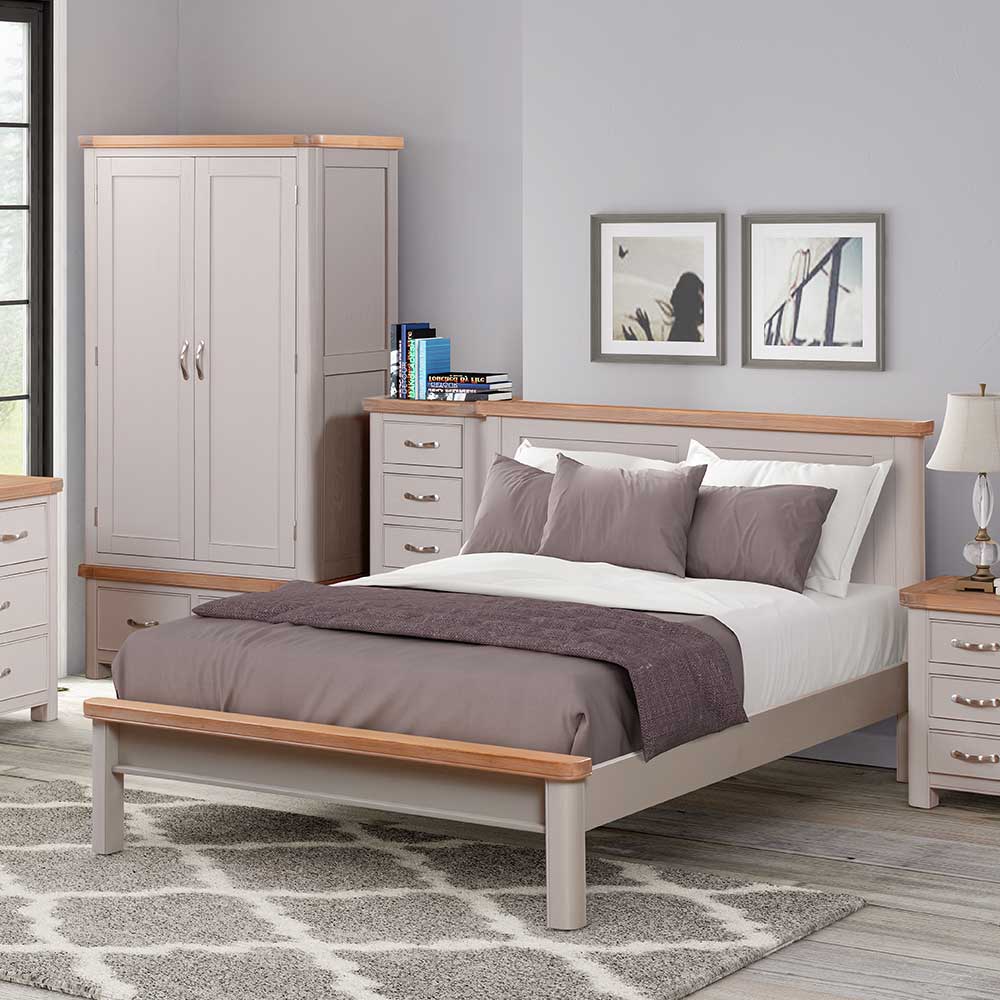 Kensington Putty Grey Painted Oak Bedroom Furniture