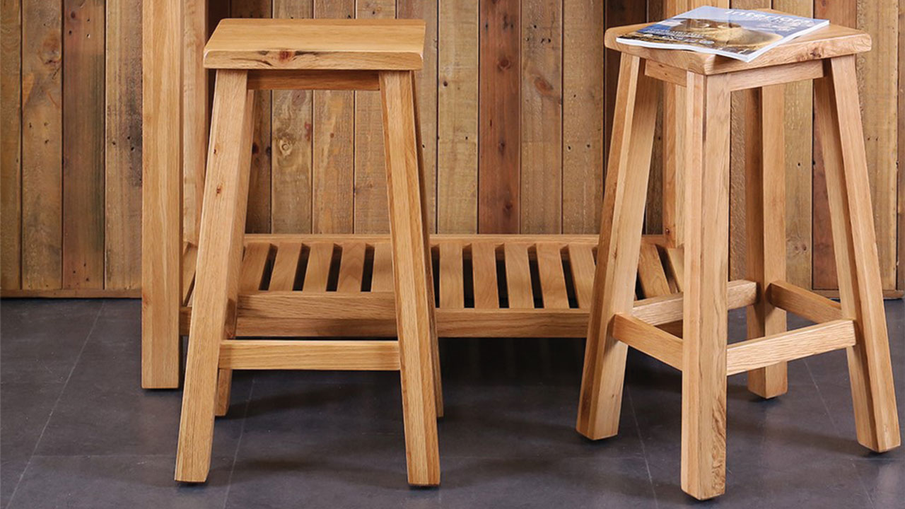 Oxford with childsrest New Solid  Oak Breakfast Kitchen Dinning Table Bar Stool 