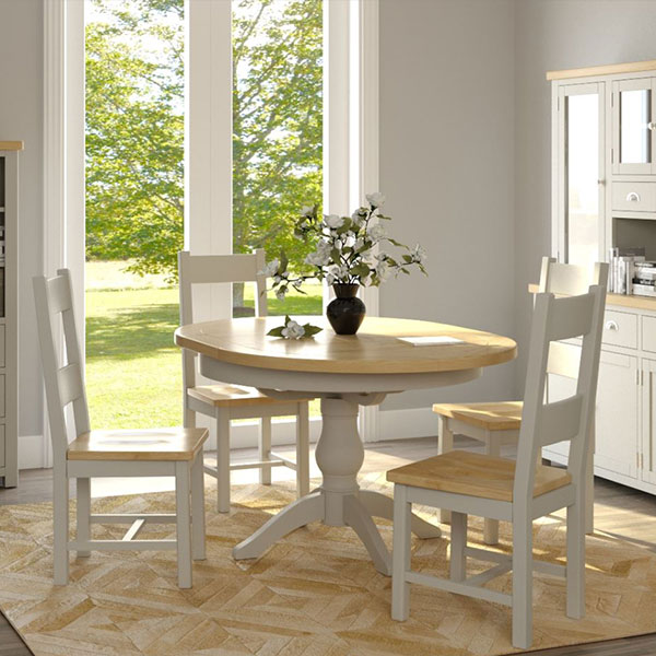 Portman Oak  Stone Grey Dining Room Furniture