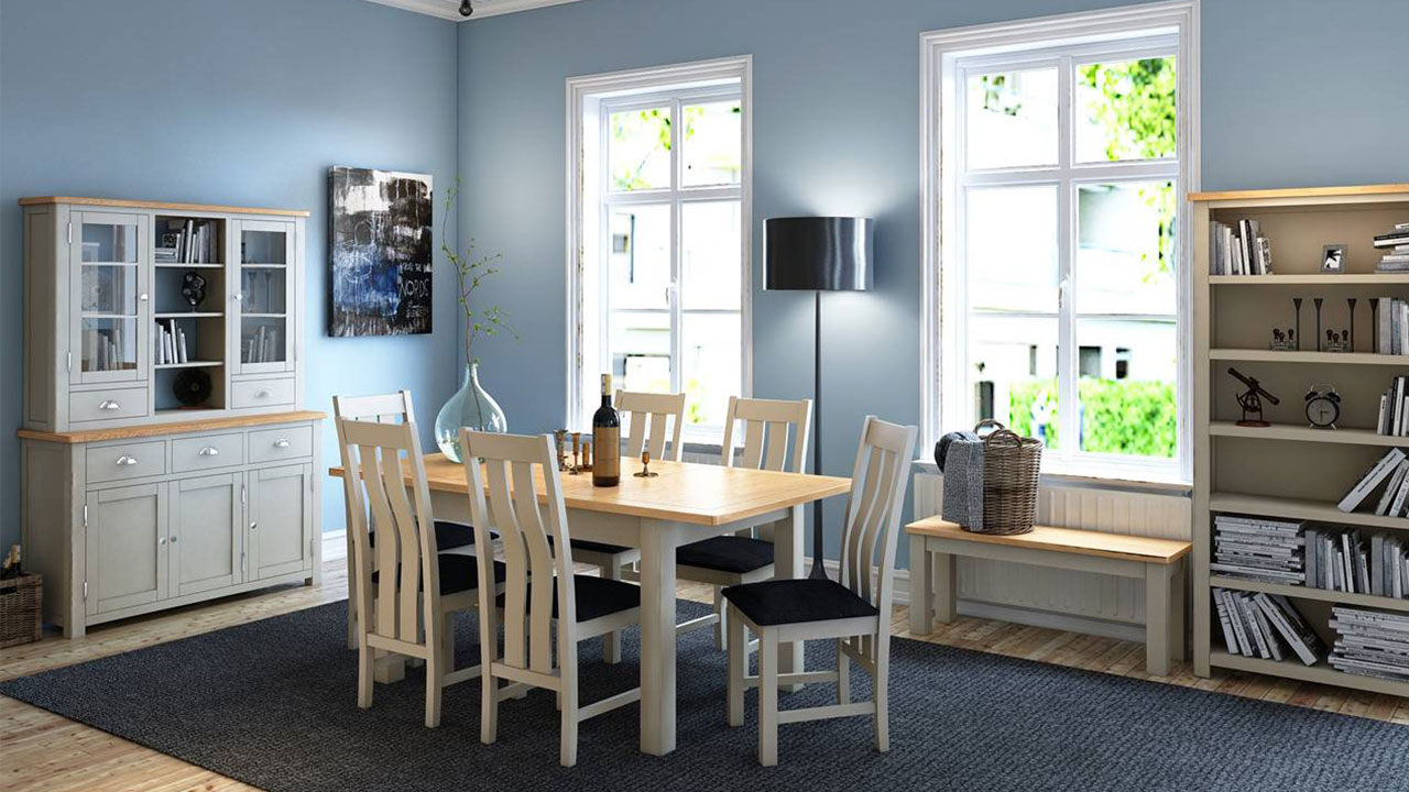 Portman Oak  Stone Grey Dining Room Furniture