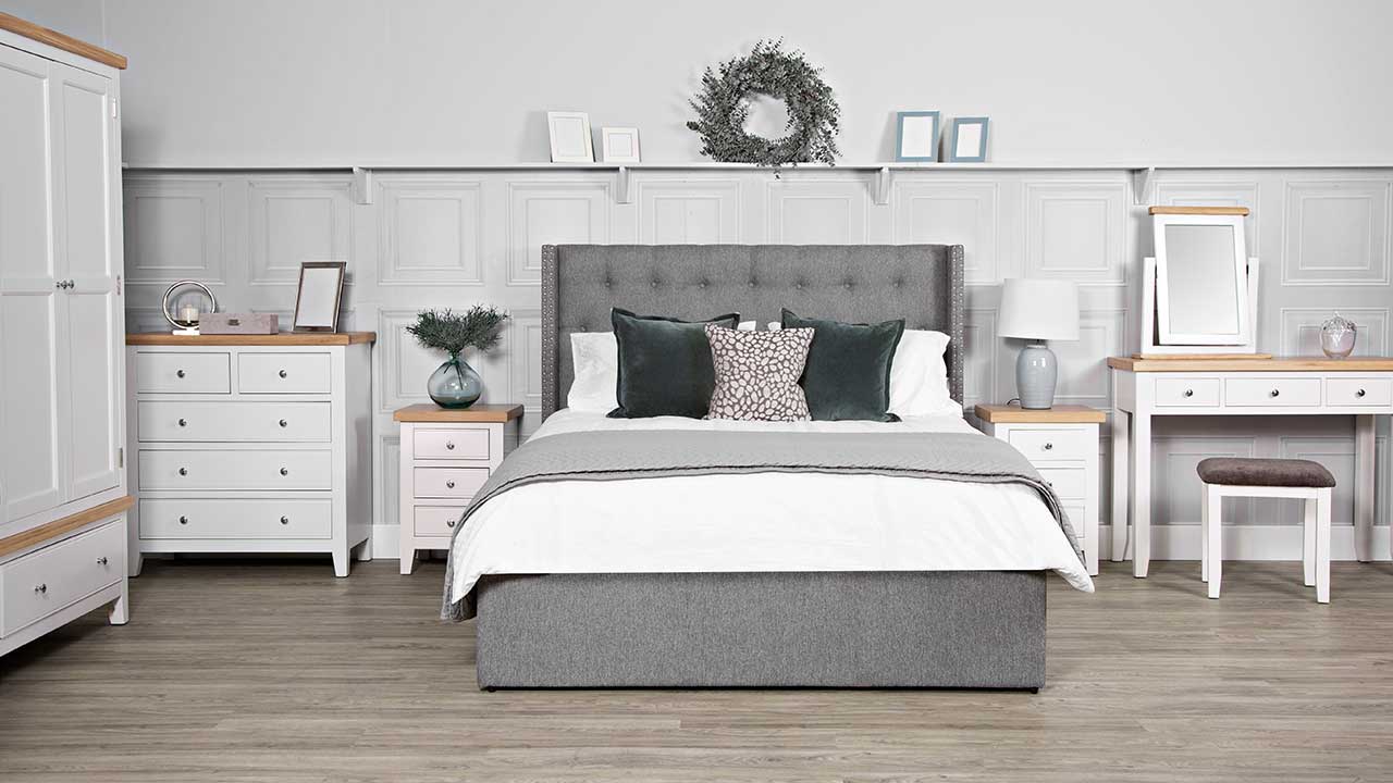 Roma Oak White Bedroom Furniture