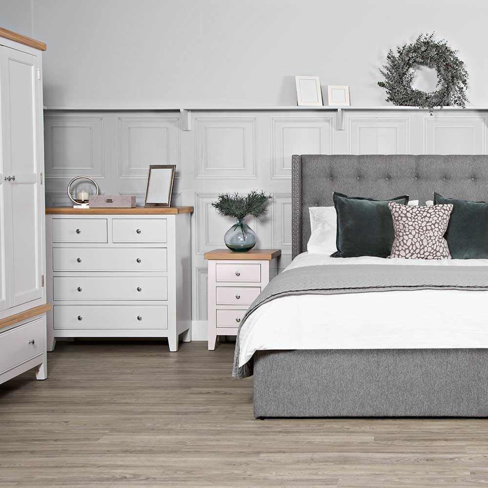 Roma Oak Furniture in White Painted