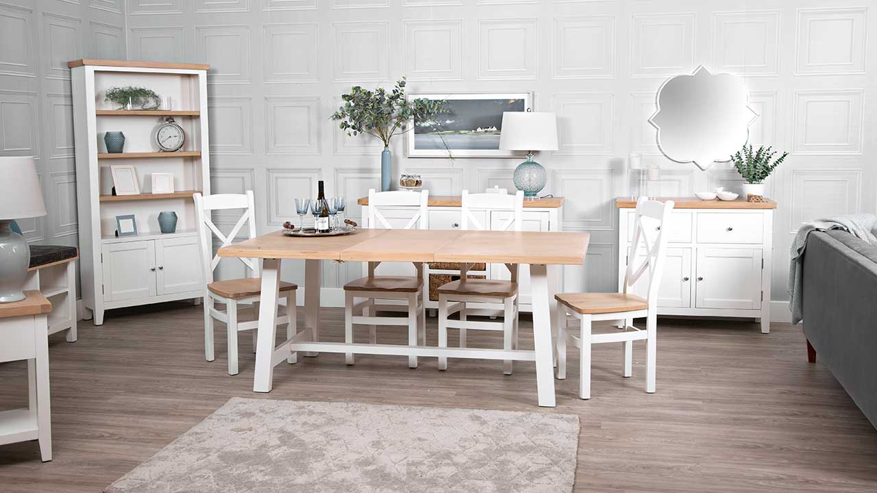 Roma Oak White Dining Room Furniture