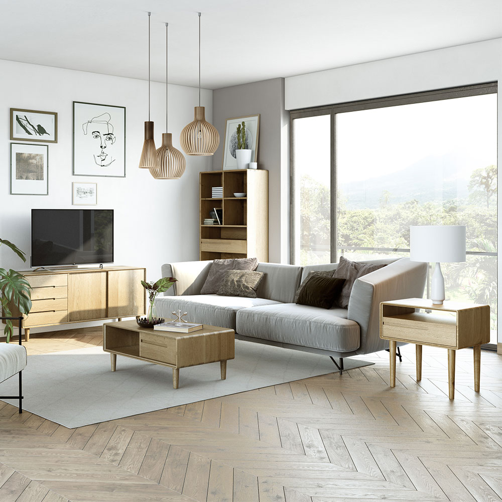 Scandic Solid Oak Living Room Furniture
