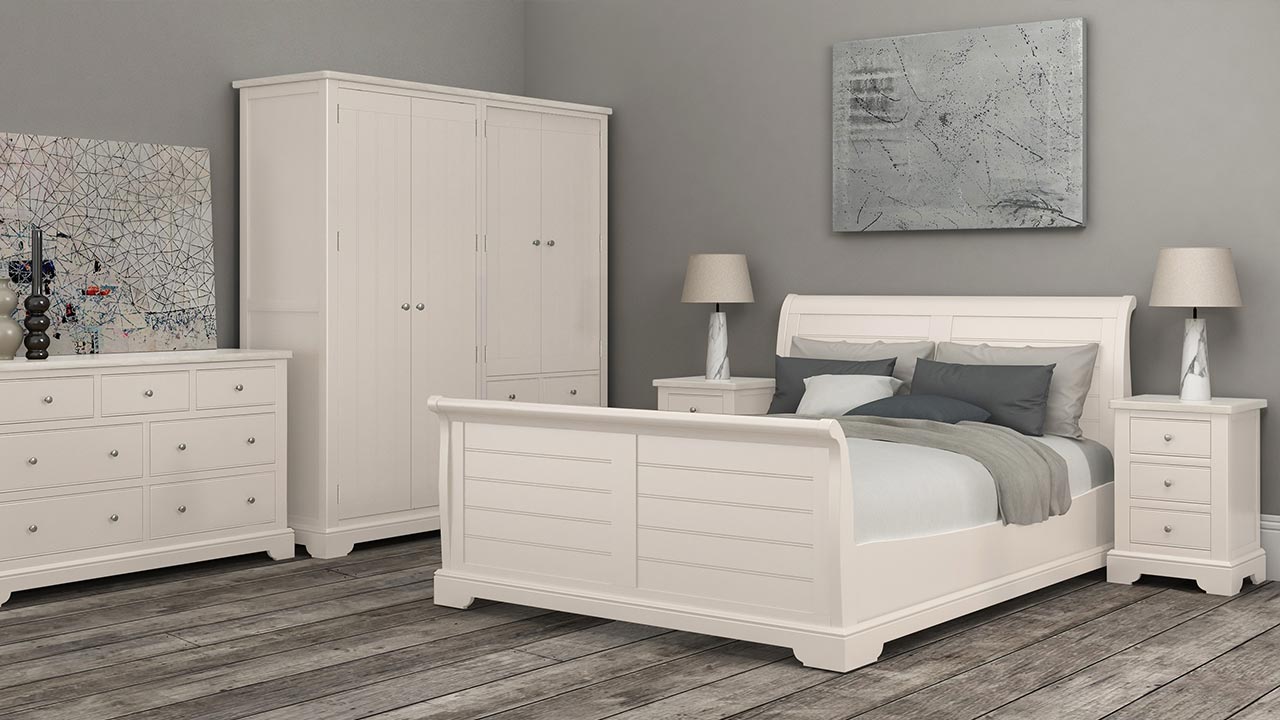 symphony white bedroom furniture | house of oak