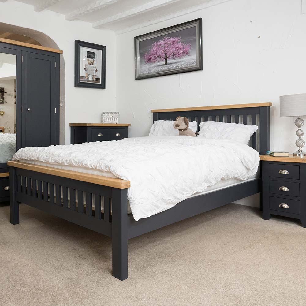 Tuscany Oak in Dark Blue Bedroom Furniture