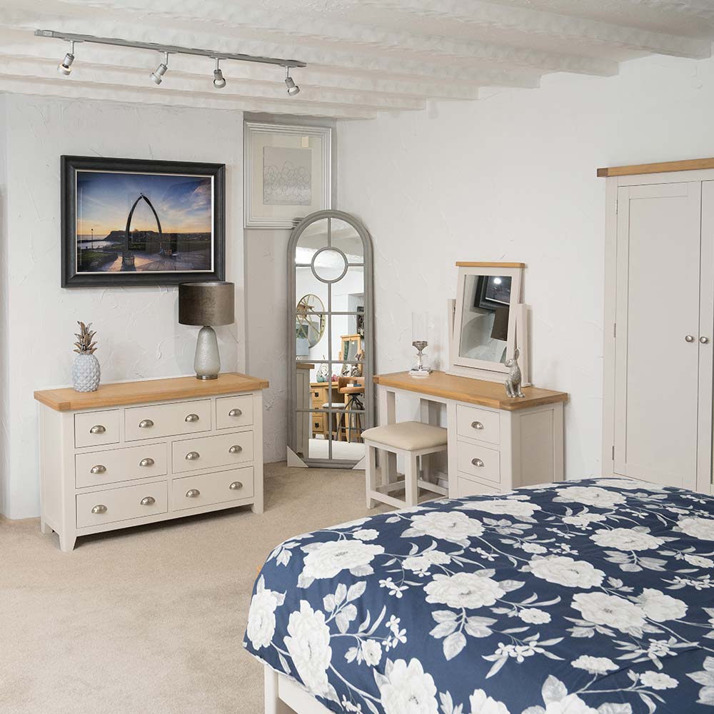 Tuscany Oak in Stone White Bedroom Furniture