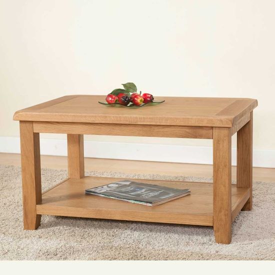 Wentworth Oak Standard Coffee Table with Shelf