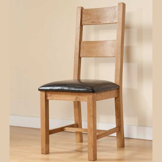 Wentworth Oak Dining Chair With PU Seat Pad