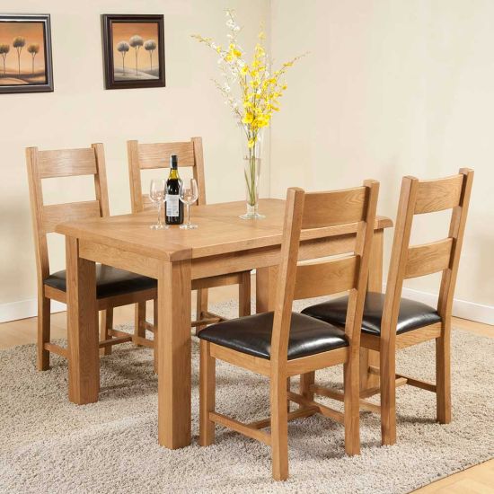 Wentworth Oak 120cm Extendable Dining Table
