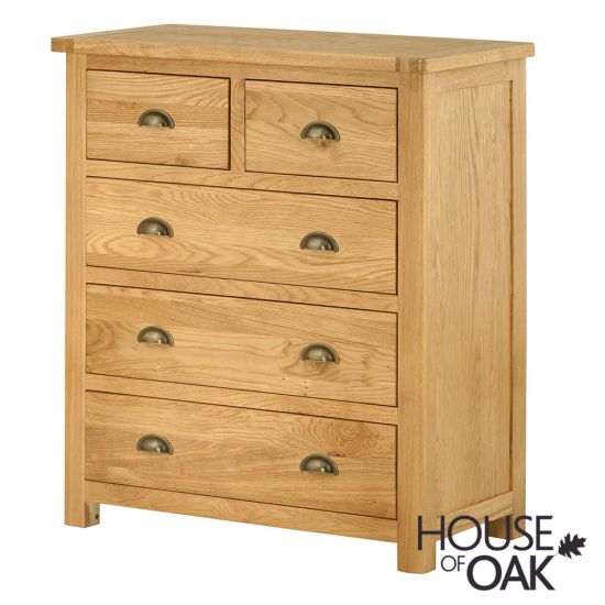 Portman 3+2 Drawer Chest in Oak