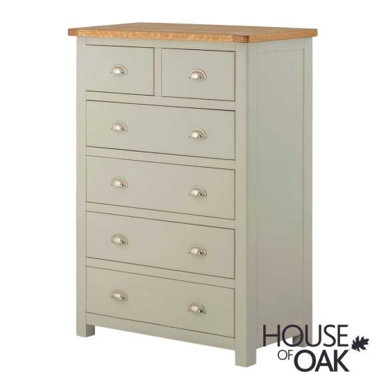 Portman Painted 4+2 Drawer Chest in Stone Grey