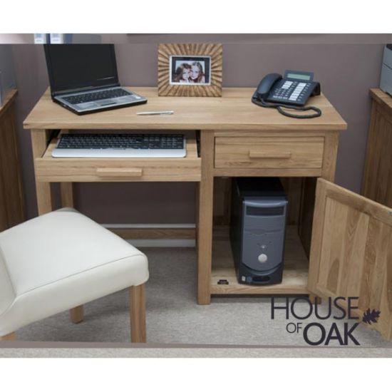 Opus Solid Oak Small Computer Desk 