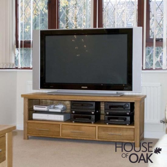 Opus Solid Oak Plasma TV Stand