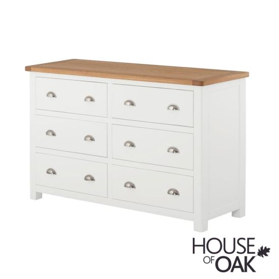 Portman Painted 6 Drawer Wide Chest in White