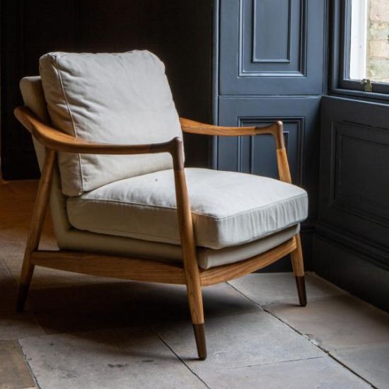 Alfie Chair with Linen Cushion