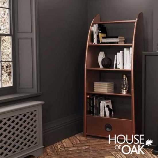 Aviator Range - Wing Bookcase in Copper Metal Finish