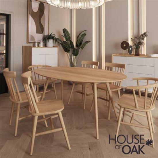 Balto Solid Oak 180cm Oval Table