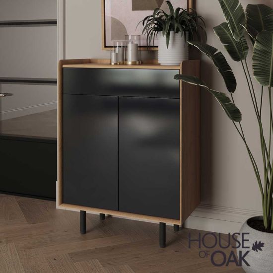 Balto Oak Small Sideboard in Anthracite