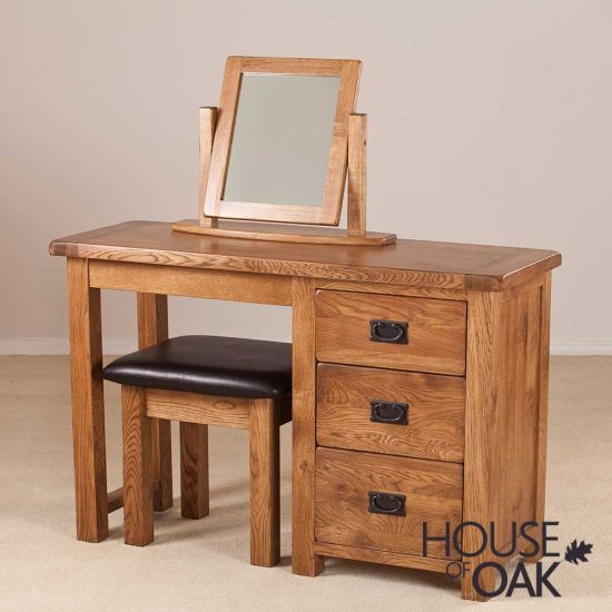 Balmoral Oak Single Pedestal Dressing Table Only