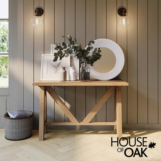 Bassano Refectory Oak 120cm Hall Table