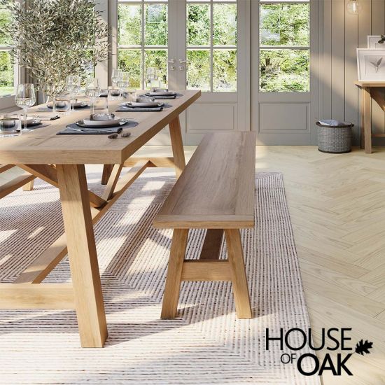 Bassano Refectory Oak 140cm Dining Bench