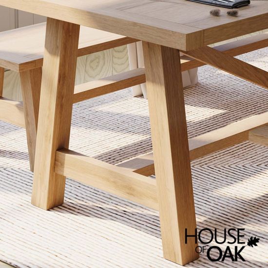 Bassano Refectory Oak 200cm Dining Table