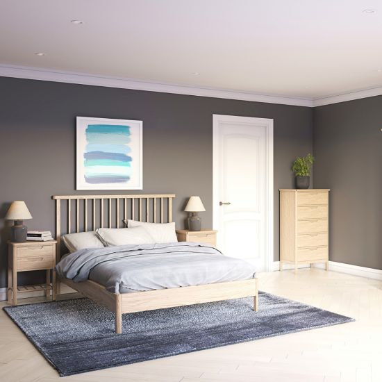 Stockholm Oak Spindle 5FT King Size Bed