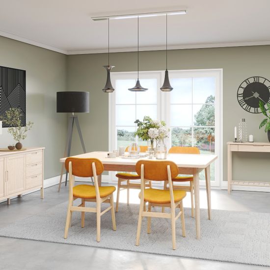 Stockholm Oak Dining Chair - Mustard