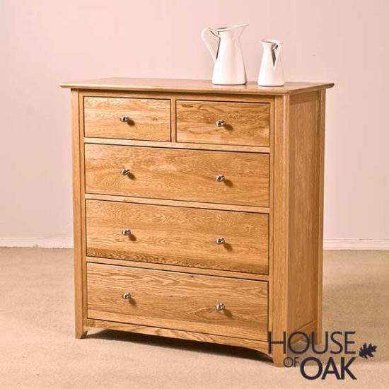 Buckingham Solid Oak 3+2 Chest of Drawers