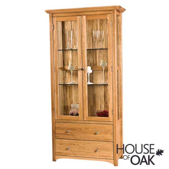 Buckingham Solid Oak Glass Display Cabinet