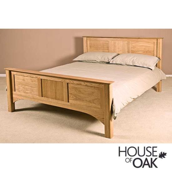 Buckingham Solid Oak 6FT High Foot End Bed