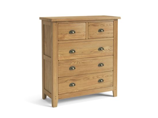 Paignton Oak Chest 2 Over 3 Chest of Drawers