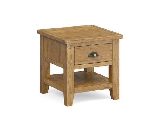Paignton Oak Lamp Table with Drawer