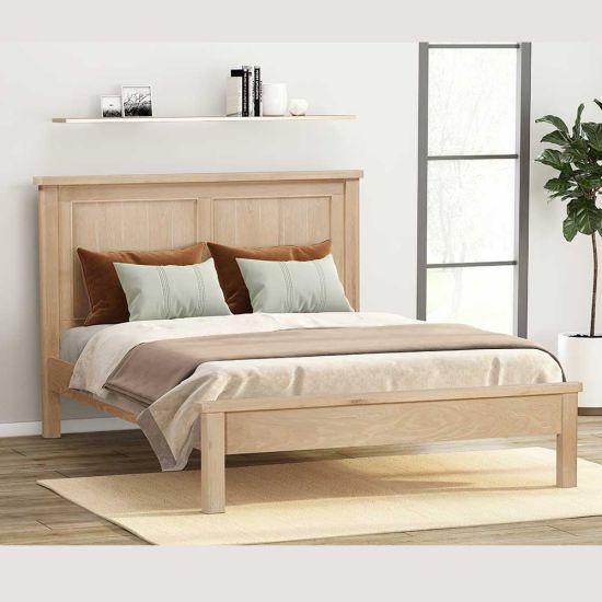 Carrington Oak 5FT King Size Panelled Bed