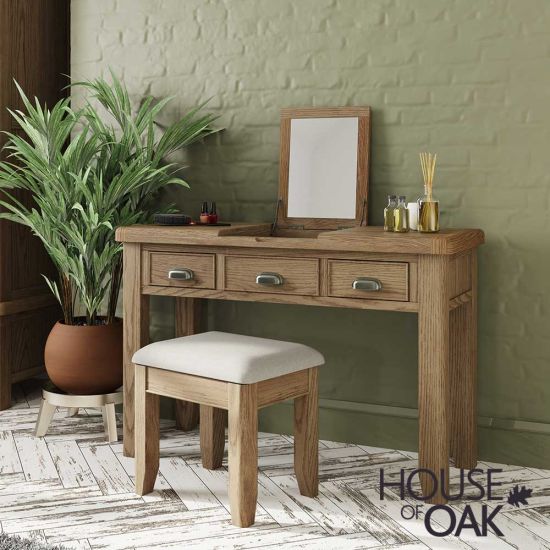 Chatsworth Oak Dressing Table Only ( Stool Not Included )