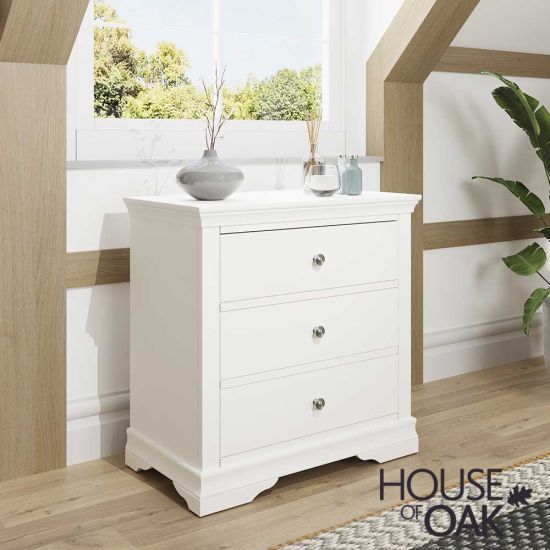 Chantilly White 3 Drawer Chest