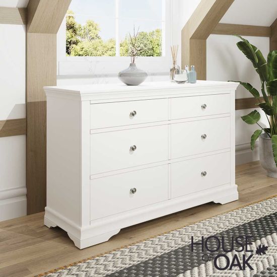 Chantilly White 6 Drawer Chest