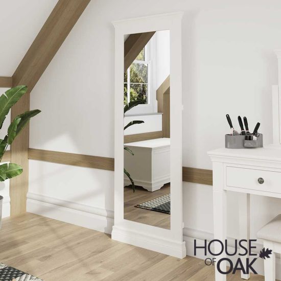 Chantilly White Cheval Mirror