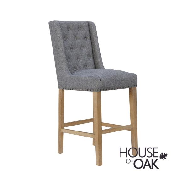 Chelsea Fabric Bar Chair in Light Grey