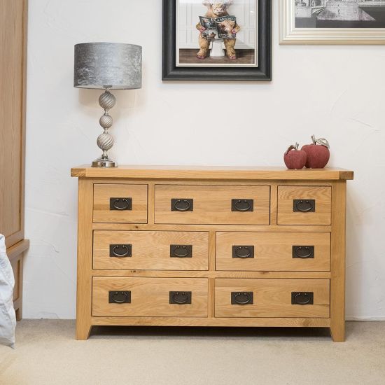 Chester Oak 3 Over 4 Chest of Drawers