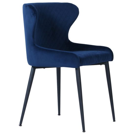 Orbit Dining Chair in Navy Velvet