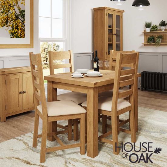 Harewood Oak 100cm Butterfly Extending Table