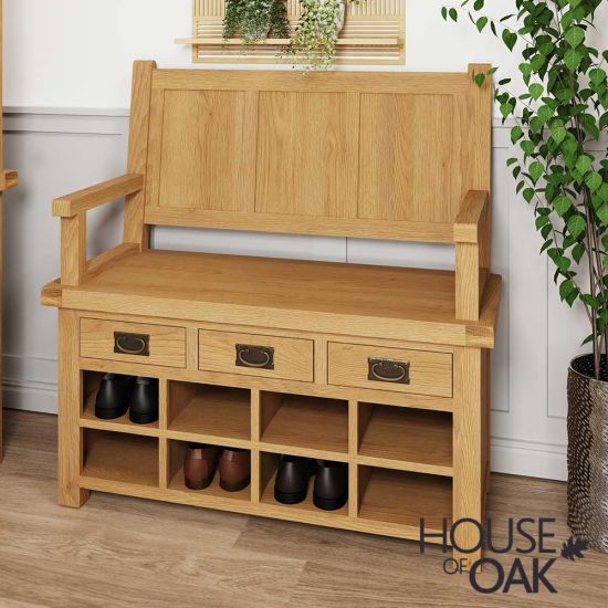 Harewood Oak Monks Bench