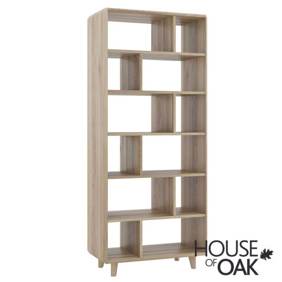 Como Solid Oak Tall Display Unit