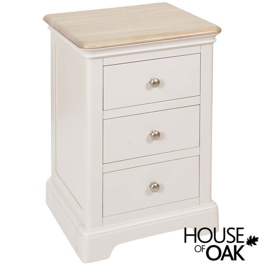 Cornwall Oak 3 Drawer Bedside Cabinet Available in 9 Colours