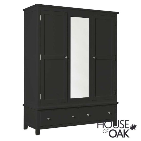 Cotswold Charcoal Triple Wardrobe with 2 Drawers